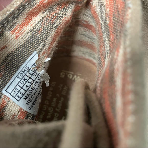 toms wedge booties Ankle Boots Desert Suede Beige Fall Boho Casual 6.5 - Picture 8 of 11